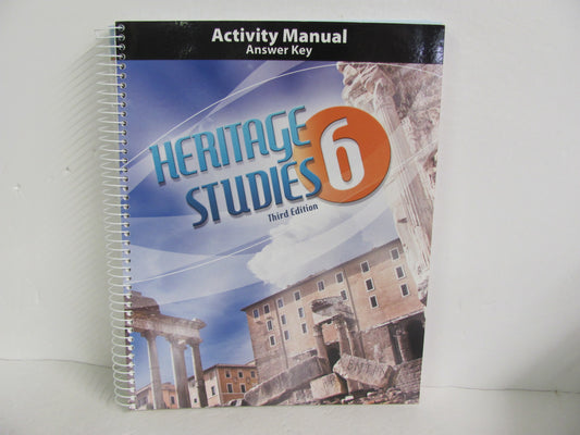 Heritage Studies 6 BJU Press Activity Key Pre-Owned 6th Grade History Textbooks