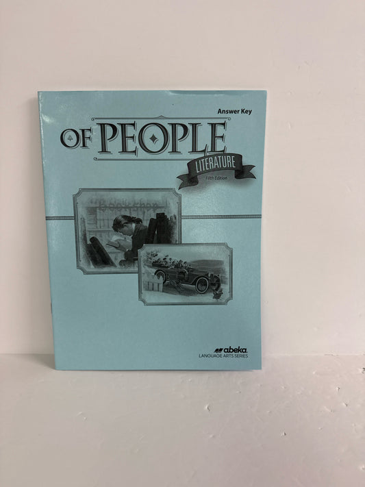Of People Literature Abeka Answer Key  Pre-Owned 7th Grade Literature Textbooks