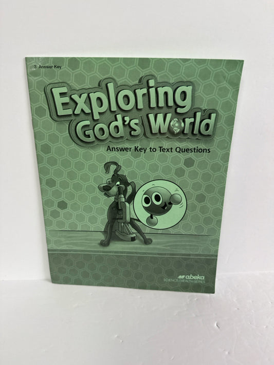 Exploring God's World Abeka Answer Key  Pre-Owned 3rd Grade Science Textbooks