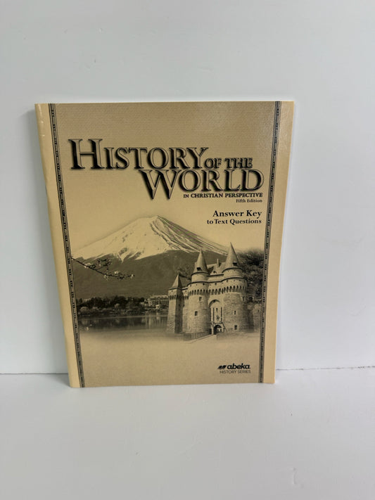 History of the World Abeka Answer Key  Pre-Owned 7th Grade History Textbooks