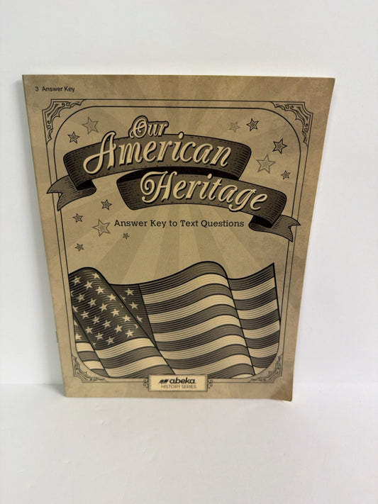 Our American Heritage Abeka Answer Key  Pre-Owned 3rd Grade History Textbooks