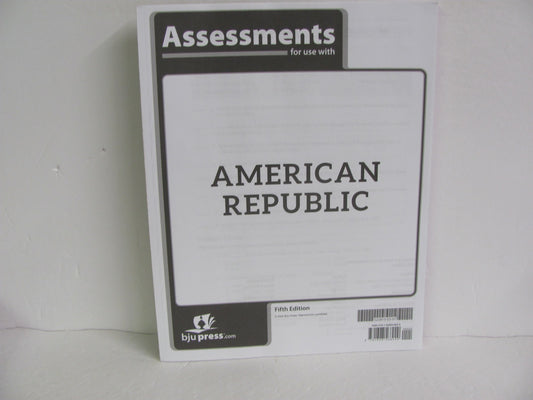 American Republic BJU Press Assessments  Pre-Owned 8th Grade History Textbooks
