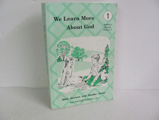 We Learn More About God Rod & Staff Teacher Manual  Pre-Owned Reading Textbooks