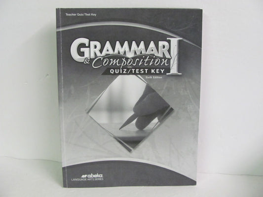 Grammar & Composition 1 Abeka Quiz/Test Key  Pre-Owned Language Textbooks