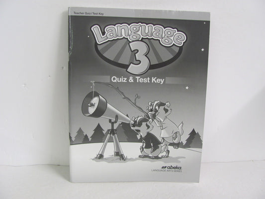 Language 3 Abeka Quiz/Test Key  Pre-Owned 3rd Grade Language Textbooks