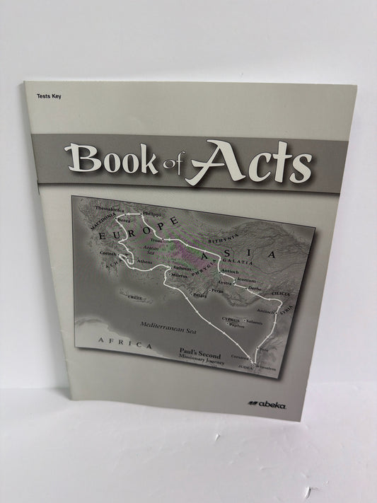 Book of Acts Abeka Test Key Pre-Owned 8th Grade Bible Textbooks