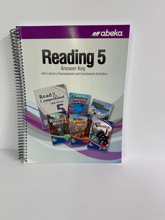 Reading 5 Ans Key Abeka Answer Key  Pre-Owned 5th Grade Reading Textbooks