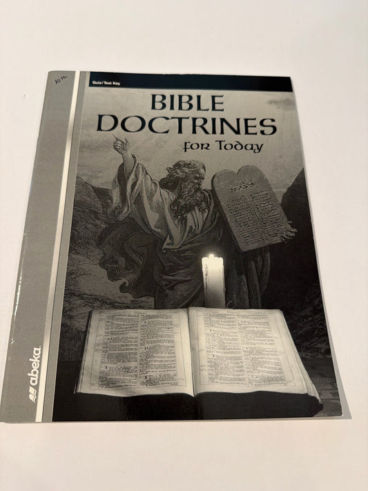 Bible Doctrines For Today Abeka Quiz/Test Key  Pre-Owned 10th Grade 10th Grade