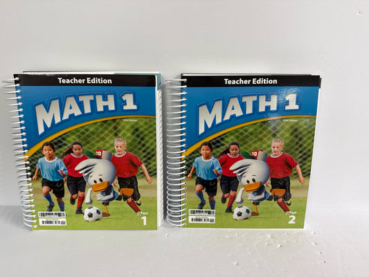 Math 1 BJU Press Set  Pre-Owned 1st Grade Mathematics Textbooks