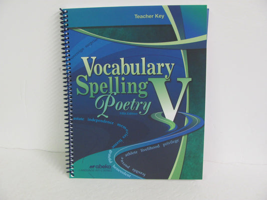 Vocabulary Spelling Poetry V Abeka 11th Grade Spelling/Vocabulary Books