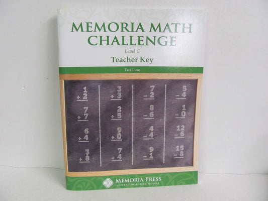 Memoria Math Challenge Level C Memoria Press Luse Mathematics Textbooks