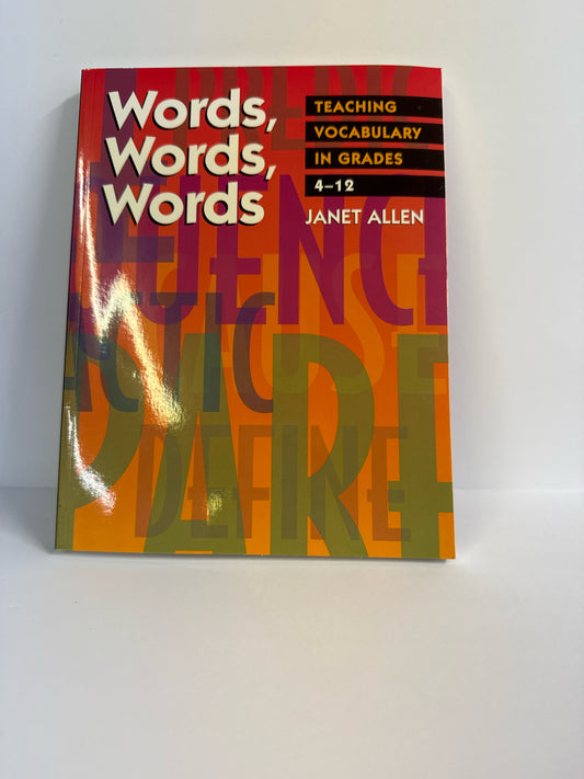 Words, Words, words Stenhouse Publishers Pre-Owned Spelling/Vocabulary Books