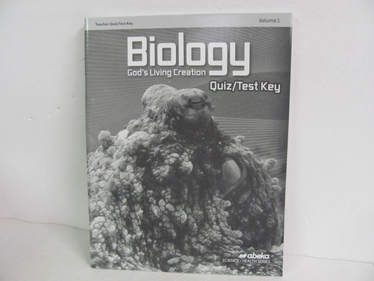 Biology Vol 1 Abeka Quiz/Test Key  Pre-Owned 10th Grade Science Textbooks