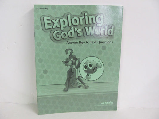 Exploring God's World Abeka Answer Key  Pre-Owned 3rd Grade Science Textbooks