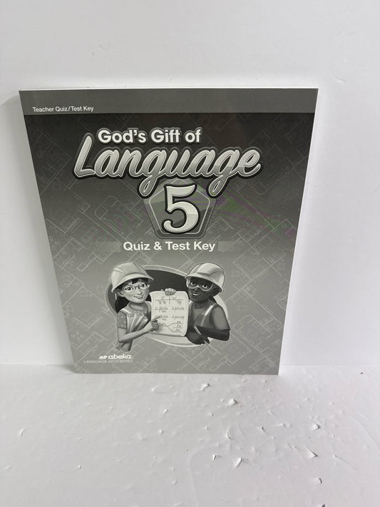 God's Gift of Language 5 Abeka Quiz/Test Key  Pre-Owned Language Textbooks