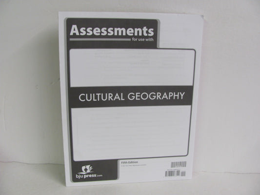 Cultural Geography BJU Press Assessments  Pre-Owned 9th Grade History Textbooks