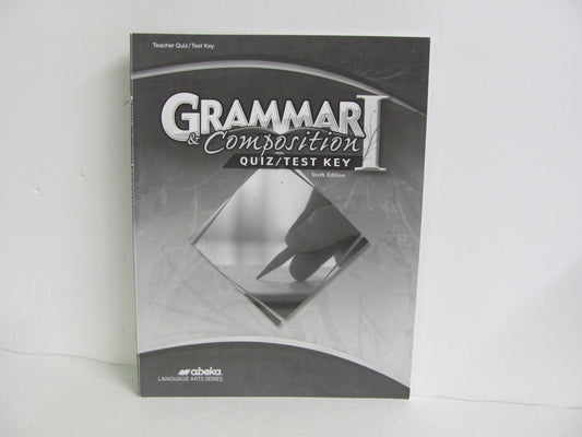 Grammar & Composition 1 Abeka Quiz/Test Key  Pre-Owned Language Textbooks