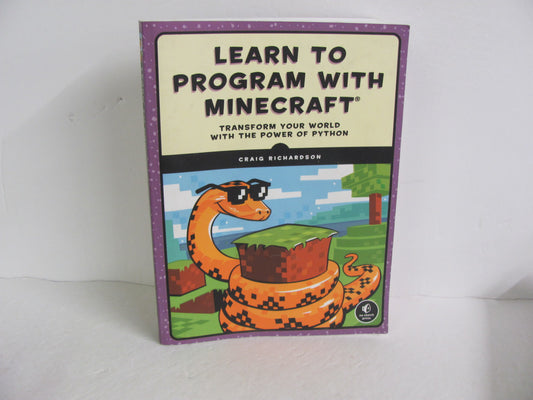 Learn To Program with Minecraft No Starch Press Pre-Owned Computer Books