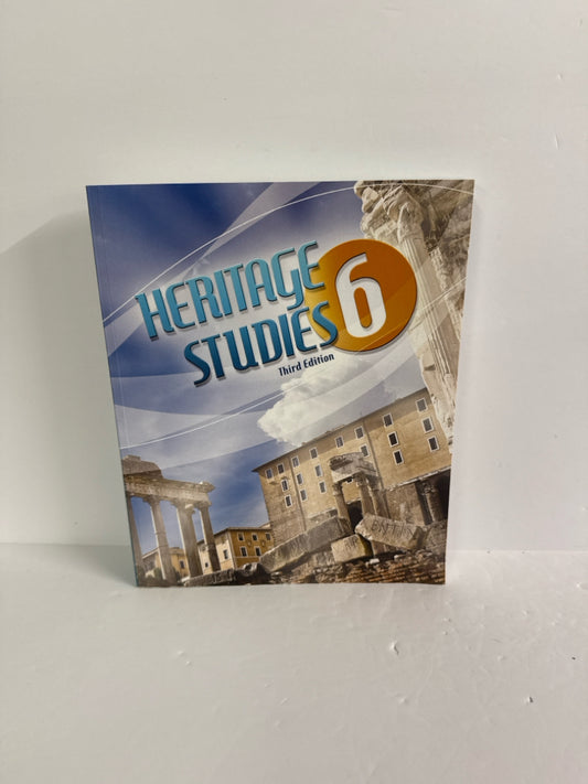 Heritage Studies 6 BJU Press Student Text  Pre-Owned 6th Grade History Textbooks