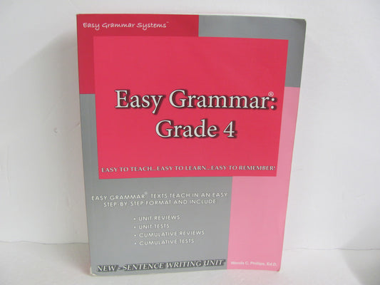 Easy Grammar 4 ISHA Enterprises Teacher Edition  Pre-Owned Language Textbooks