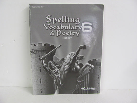 Spelling Vocabulary & Poetry Abeka Test Key Pre-Owned Spelling/Vocabulary Books