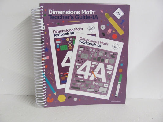 Dimensions Math 4A Singapore Teacher Guide  Pre-Owned Mathematics Textbooks