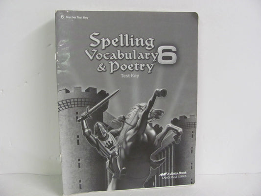 Spelling Vocabulary & Poetry Abeka Test Key Pre-Owned Spelling/Vocabulary Books