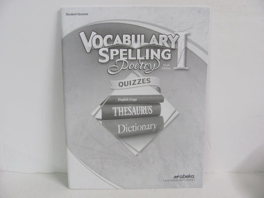 Vocabulary Spelling Poetry I Abeka Quizzes Pre-Owned Language Textbooks