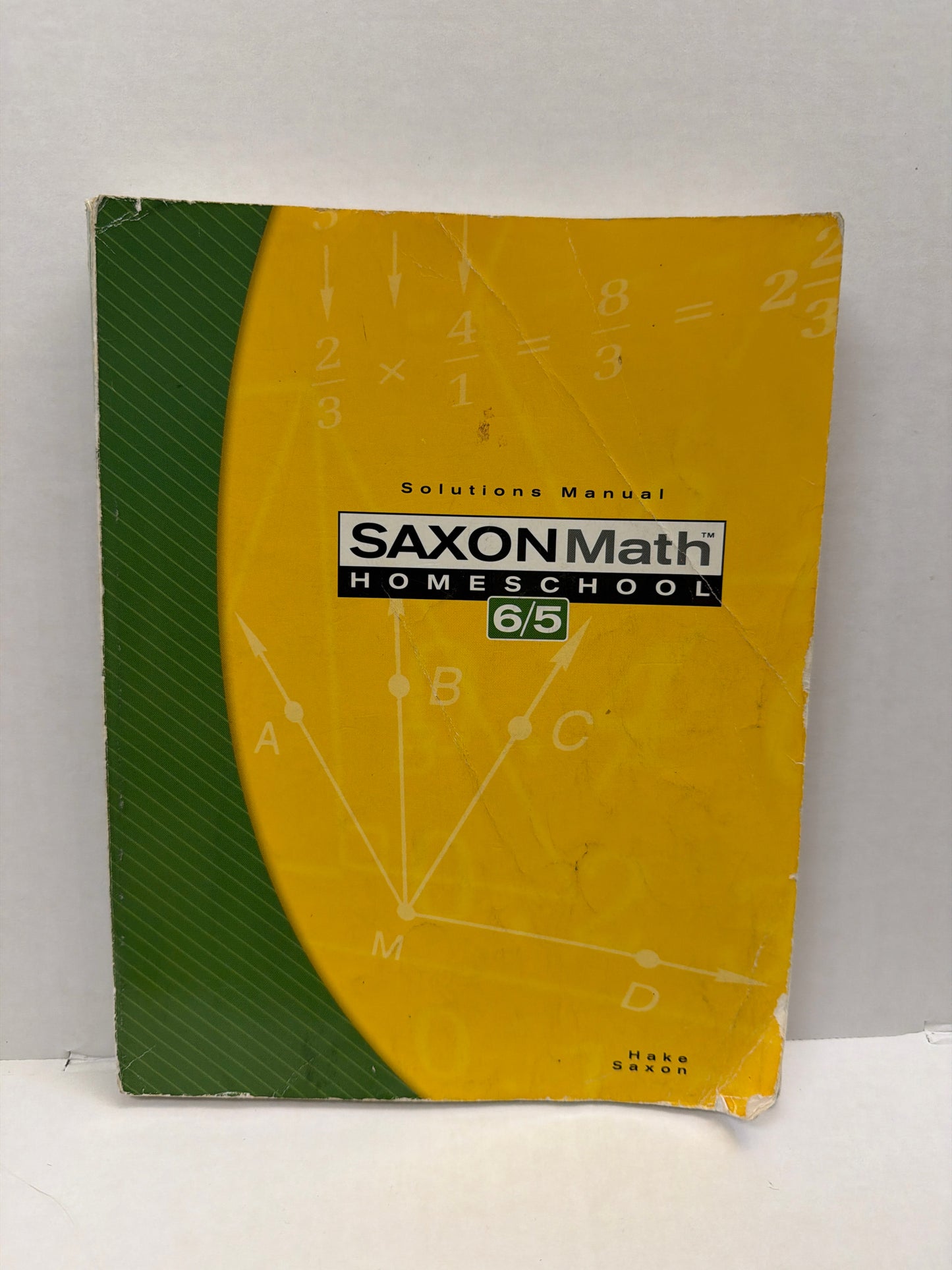 Homeschool Math 65 Saxon Solutions Manual  Pre-Owned Hake Mathematics Textbooks