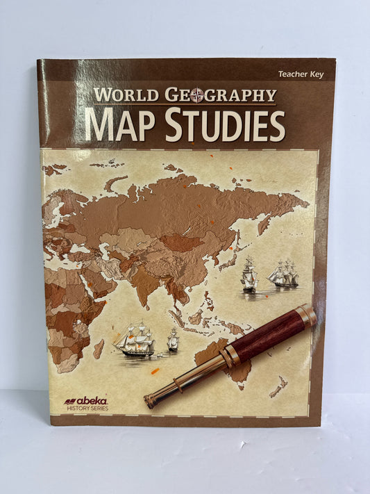 World Geography Map Studies Abeka Teacher Key  Pre-Owned Geography Books