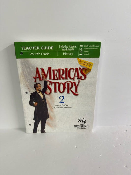 America's Story 2 MasterBooks Teacher Guide  Pre-Owned History Textbooks