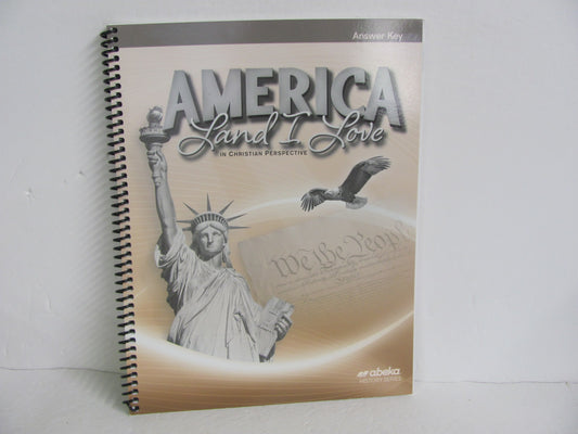 America Land I Love Abeka Answer Key  Pre-Owned 8th Grade History Textbooks
