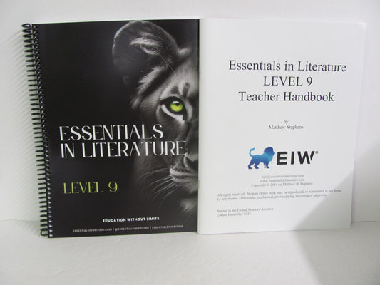 Essentials in Literature Essentials in Writing Set  Pre-Owned Reading Textbooks