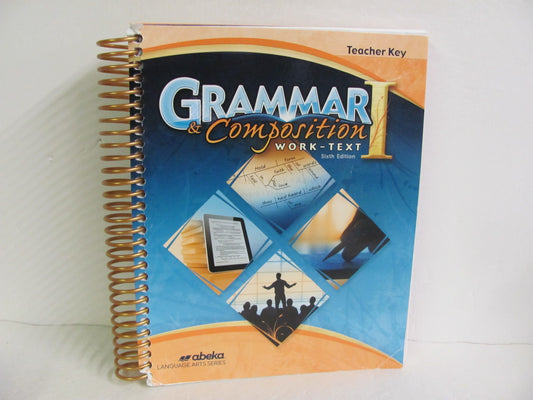 Grammar & Composition 1 Abeka Teacher Key  Pre-Owned Language Textbooks