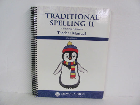 Traditional Spelling II Memoria Press Lowe 2nd Grade Spelling/Vocabulary Books