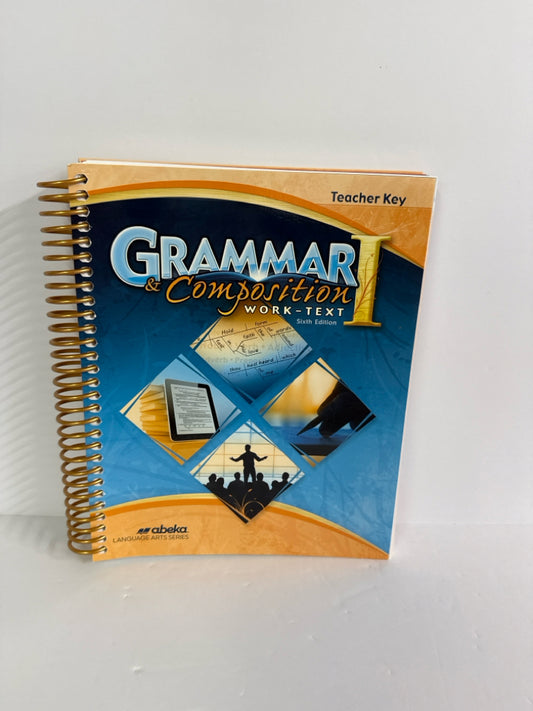 Grammar & Composition I Abeka Teacher Key  Pre-Owned Language Textbooks
