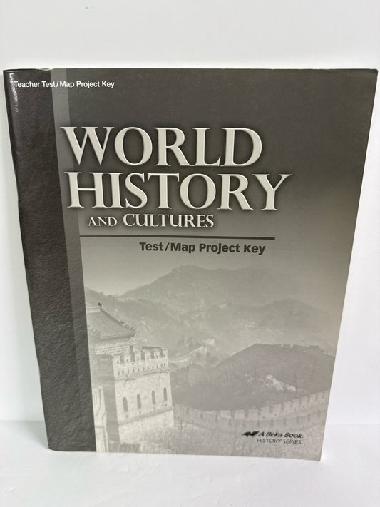 World History and Cultures Abeka Test/Map Key  Pre-Owned History Textbooks