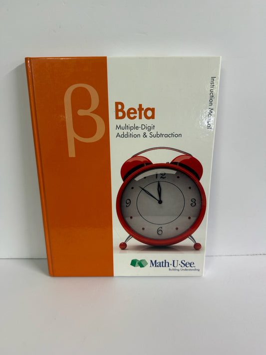 Beta Math U See Instruction Manual  Pre-Owned Elementary Mathematics Textbooks