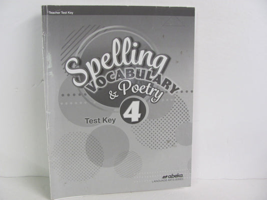Spelling Vocabulary & Poetry Abeka Test Key Pre-Owned Spelling/Vocabulary Books
