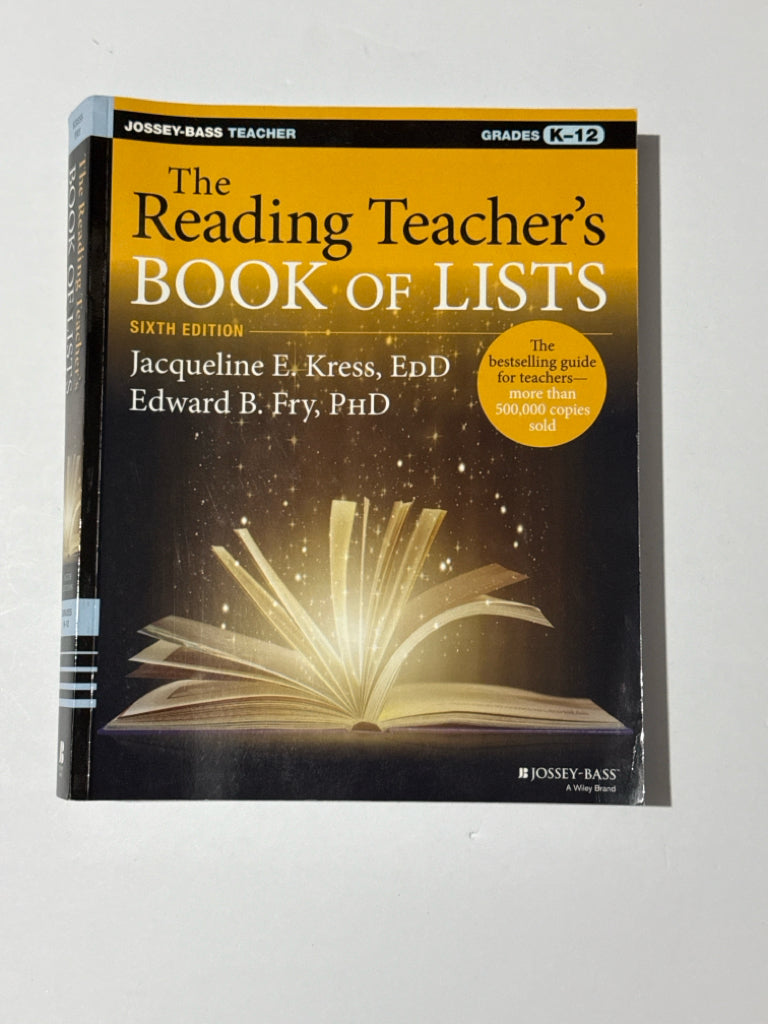 The Reading Teacher's Book of Lists Jossey - Bass Pub Educator Resources