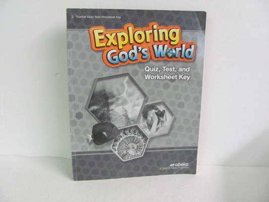 Exploring God's World Abeka Quiz/Test Key  Pre-Owned 3rd Grade Science Textbooks