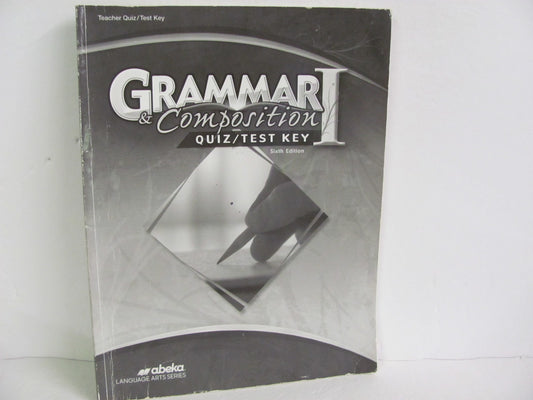 Grammar & Composition I Abeka Quiz/Test Key  Pre-Owned Language Textbooks