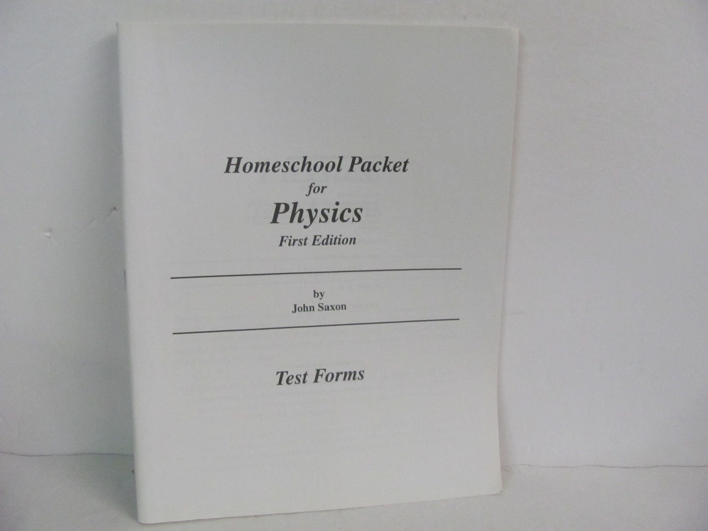 Physics Saxon Tests  Pre-Owned Saxon High School Mathematics Textbooks