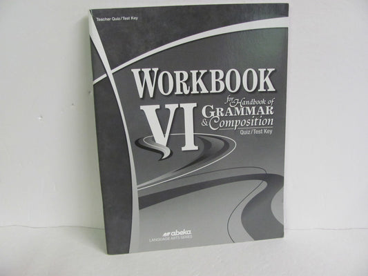 Workbook VI Abeka Quiz/Test Key  Pre-Owned 12th Grade Language Textbooks