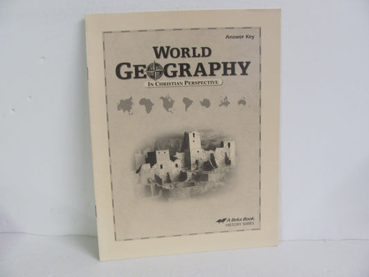 World Geography Abeka Answer Key  Pre-Owned 9th Grade History Textbooks