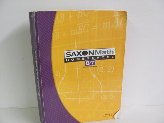 Math 87 Saxon Student Book Pre-Owned Saxon 7th Grade Mathematics Textbooks