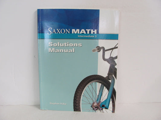 Saxon Math Saxon Solutions Manual  Pre-Owned 3rd Grade Math Help Books