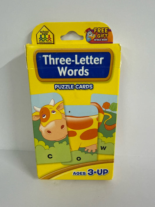 Three Letter Words School Zone Cards Pre-Owned Elementary Language