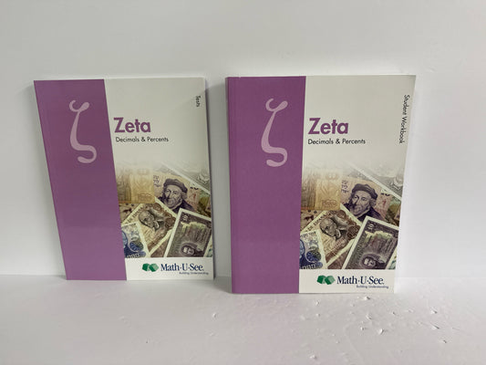 Zeta Math U See Set  Pre-Owned Demme 7th Grade Mathematics Textbooks
