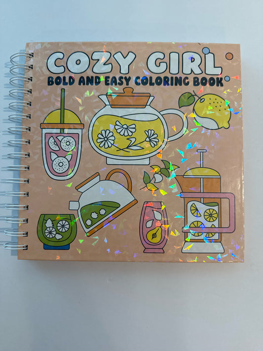 Cozy Girl Coloring Book Page Publications Pre-Owned Miscellaneous